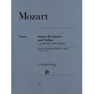 Mozart Sonata in E minor K. 304 (300c) for Violin and Piano