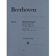Beethoven Clarinet Trios B flat major op. 11 and E flat major op. 38 for Piano, Clarinet (Violin) and Violoncello