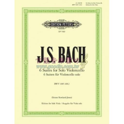J.S. Bach 6 Suites BWV 1007-1012 for Violoncello Solo (Arranged for Viola Solo)