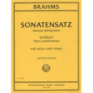 *Brahms Sonatensatz (Scherzo) (Op. posth.) for Vio...
