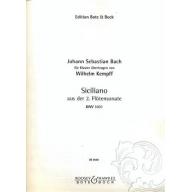 Bach Siciliano from Flute Sonata BWV1031 (Piano Solo)