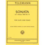 Telemann Sonata in F Minor TWV 41: f1 for Flute and Piano
