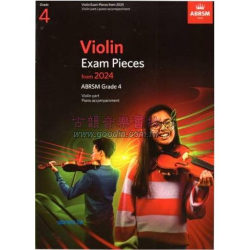 ABRSM 英國皇家 小提琴考試指定曲 Violin Exam Pieces 2024, Grade 4