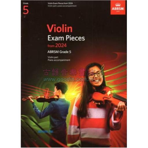 ABRSM 英國皇家 小提琴考試指定曲 Violin Exam Pieces 2024, Grade 5