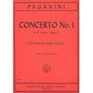 Paganini, Concerto No. 1 in D major for violin sol...