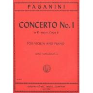 Paganini, Concerto No. 1 in D major for violin solo