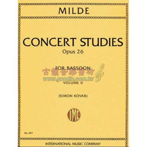 *Milde, 50 Concert Studies Op.26 Volume II for Bassoon