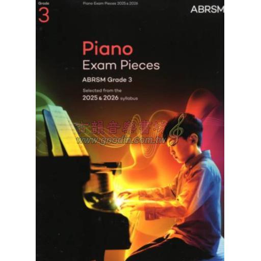 ABRSM 英國皇家 Piano Exam Pieces 2025 & 2026, Grade 3