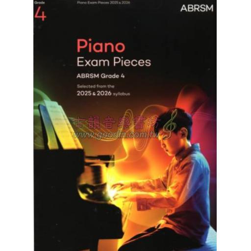 ABRSM 英國皇家 Piano Exam Pieces 2025 & 2026, Grade 4