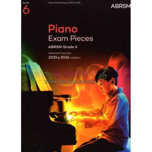 ABRSM 英國皇家 Piano Exam Pieces 2025 & 2026, Grade 6