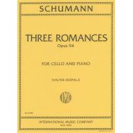 Schumann, Three Romances Op.94 for Cello