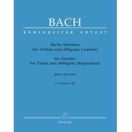 Bach, Six Sonatas for Violin and obbligato Harpsichord BWV 1014-1016