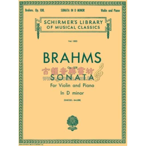 Brahms, Sonata in D Minor Op.108 for Violin