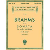 Brahms, Sonata in D Minor Op.108 for Violin