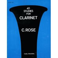 Rose, 40 Studies for Clarinet Bk1