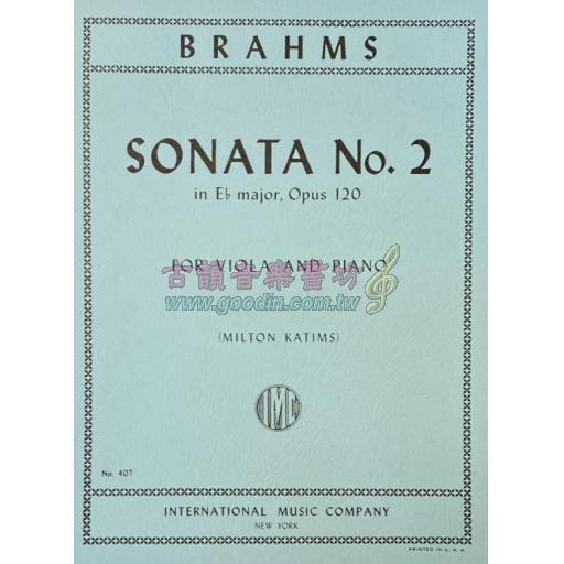 Brahms, Sonata No. 2 in E flat major Op.120 for Viola